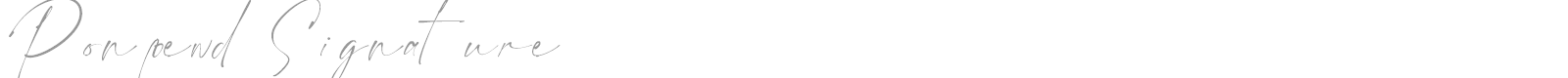 Ponpewd Signature font preview